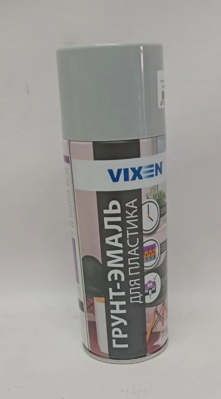 грунт эмаль для пластика серый матовый Vixen VX-50102 аэрозоль 520мл. нов. \ VIXEN